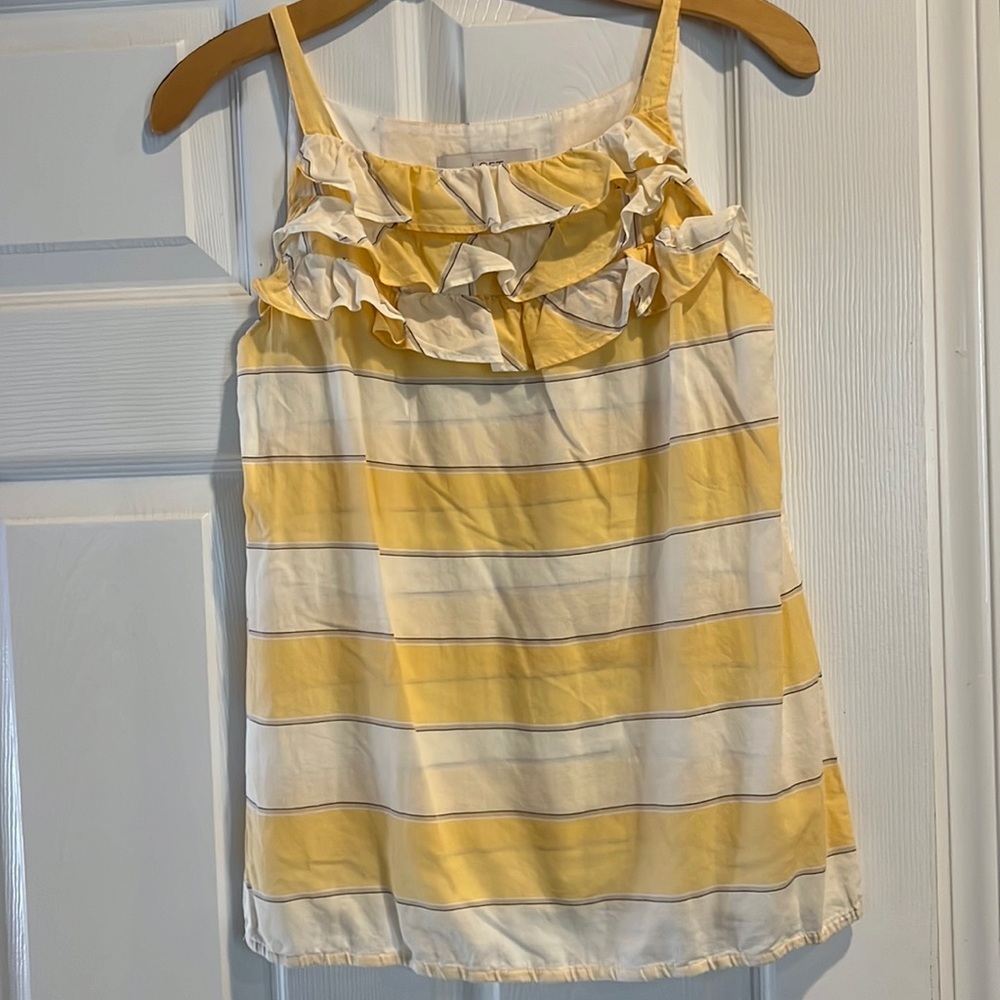 Loft Tier Striped Summer Top Size XS